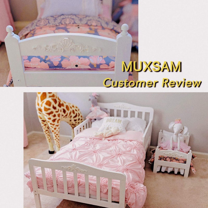 MUXSAM Wood Carved Onlays Appliques, Clear Carving Details Overlay Craft Decals for Cabinet Wall Mantels Dresser Closet Toddler Doll Bed Stairs Door Furniture Decor(4-Pack, 20x5cm/7.9" x2) - Image 5